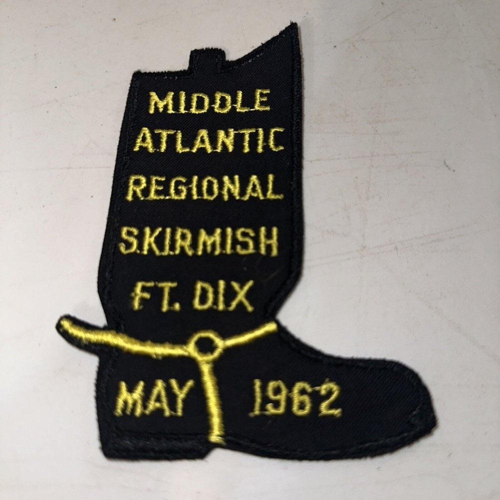 Middle Atlantic Regional Skirmish Patch Fort Dix May 1962 RARE boot Shape